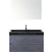 Umyvadlová sestava se zrcadlem a baterií v koupelně