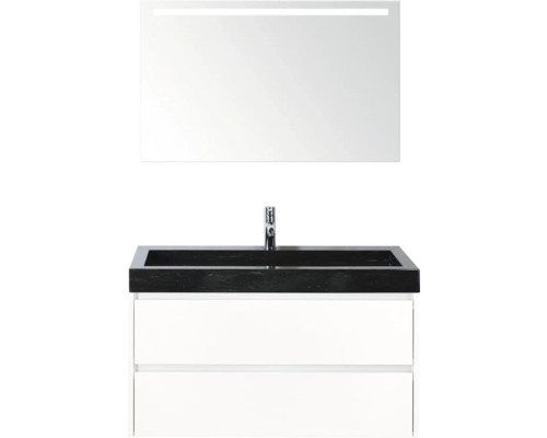 Umyvadlová sestava se zrcadlem a spodní skříňkou