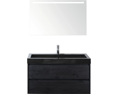 Umyvadlová sestava se zrcadlem a dvěma zásuvkami