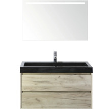 Umyvadlová sestava s umyvadlem, baterií a zrcadlem do koupelny