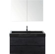 Kombinace umyvadla se zrcadlovou skříňkou do koupelny