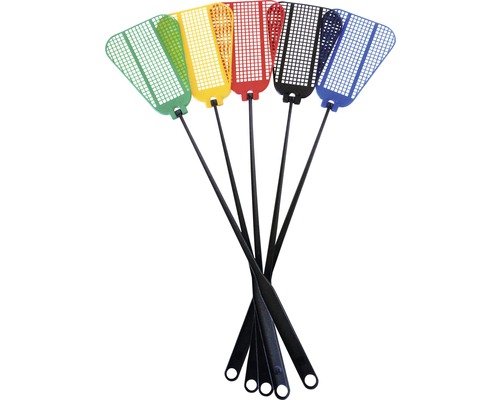 Sada vícebarevných plastových plácaček na mouchy