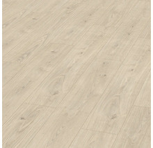 Detail světlé laminátové podlahy