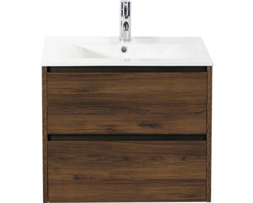 Skříňka pod umyvadlo se dvěma zásuvkami a umyvadlem na desku