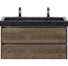 Skříňka pod umyvadlo se dvěma zásuvkami a umyvadlem na desku