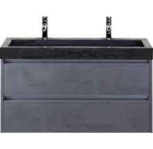 Skříňka pod umyvadlo se dvěma zásuvkami a umyvadlem na desku