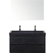 Umyvadlová sestava se zrcadlem, spodní skříňkou, umyvadlem a bateriemi