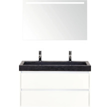 Umyvadlová sestava s umyvadlovou skříňkou, umyvadlem a zrcadlem