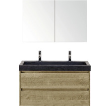 Umývadlová sestava s umyvadlovou skříňkou, umyvadlem a zrcadlovou skříňkou