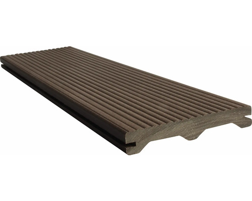 Terasové prkno WPC TERAFEST Ring 23 x 137 x 3000 mm tmavě hnědé Terasa z kompozitního materiálu s žebrovaným povrchem