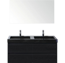 Umyvadlová skříňka se dvěma umyvadly, spodní skříňka a zrcadlo