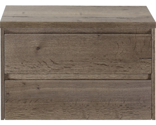 Skříňka pod umyvadlo ze dřeva se dvěma zásuvkami