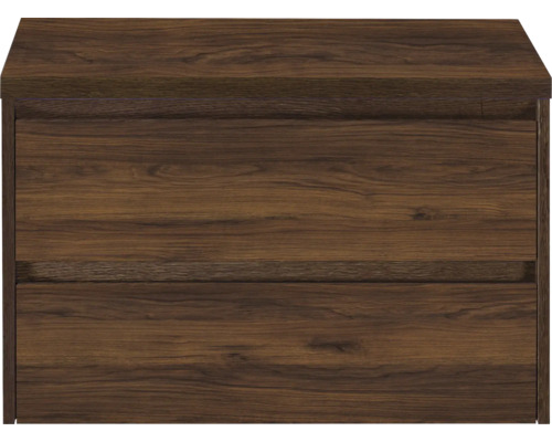 Skříňka pod umyvadlo ze dřeva se dvěma zásuvkami