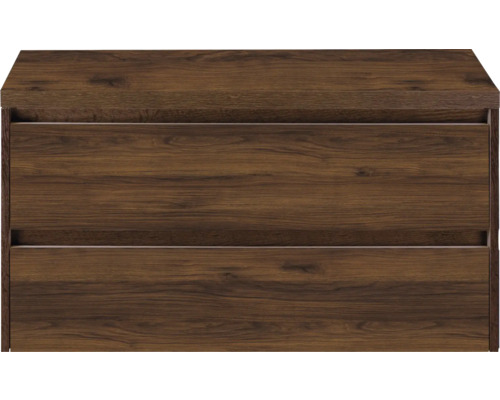 Koupelnová sestava Sanox Dante 100 cm vlašský ořech Spodní skříňka ze dřeva se dvěma zásuvkami