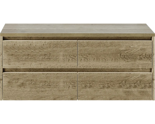 Komoda se čtyřmi zásuvkami ve dřevěném designu