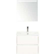 Skříňka pod umyvadlo s umyvadlem a zrcadlem s osvětlením