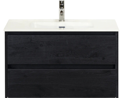 Skříňka pod umyvadlo se dvěma zásuvkami a umyvadlem na desku