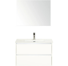 Koupelnová sestava s umyvadlem, zrcadlem a dvěma zásuvkami