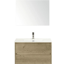 Umyvadlo se zrcadlem a spodní skříňkou se dvěma zásuvkami