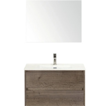 Kombinace umyvadla se zrcadlem, umyvadlem a spodní skříňkou