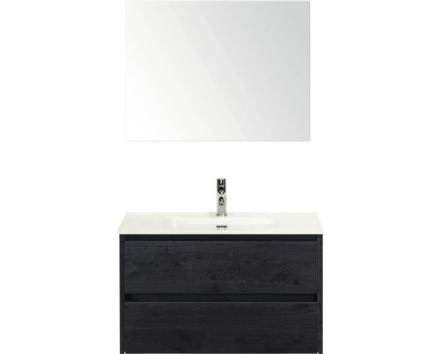 Umyvadlová sestava s umyvadlem a zrcadlem do koupelny