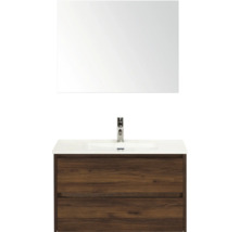 Umyvadlo se zrcadlem a spodní skříňkou