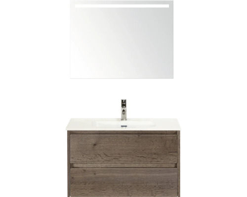 Umyvadlová sestava se zrcadlem a spodní skříňkou