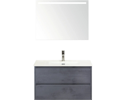 Umyvadlová sestava se zrcadlem a osvětlením