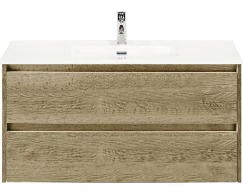 Skříňka pod umyvadlo se dvěma zásuvkami a umyvadlem