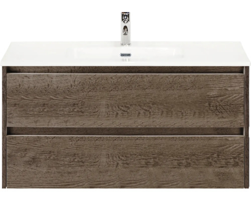 Skříňka pod umyvadlo se dvěma zásuvkami a umyvadlem