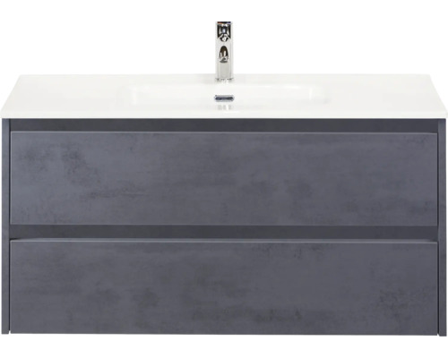 Skříňka pod umyvadlo se dvěma zásuvkami a umyvadlem na desku