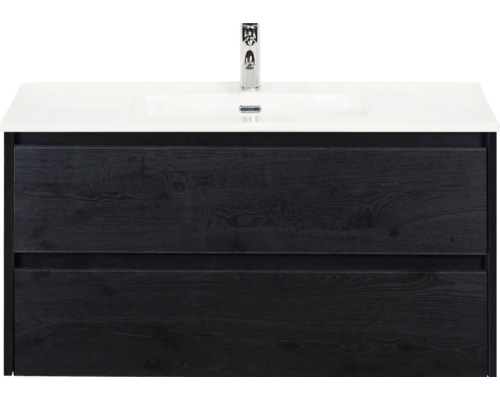 Skříňka pod umyvadlo s umyvadlem a dvěma zásuvkami