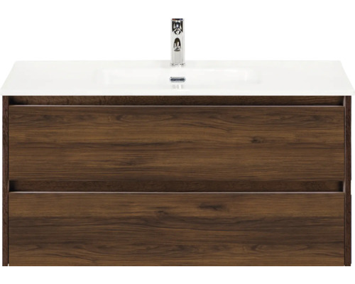 Skříňka pod umyvadlo se dvěma zásuvkami a umyvadlem na desku