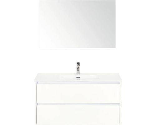 Umyvadlová skříňka se zrcadlem a dvěma zásuvkami