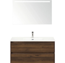 Koupelnová umyvadlová sestava se skříňkou, umyvadlem a zrcadlem