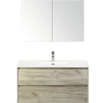 Sestava koupelnového nábytku s umyvadlem, spodní skříňkou a zrcadlovou skříňkou