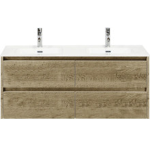 Skříňka pod umyvadlo se čtyřmi zásuvkami a dvěma umyvadly