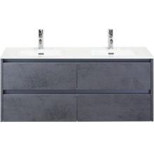 Skříňka pod umyvadlo se čtyřmi zásuvkami a dvěma umyvadly