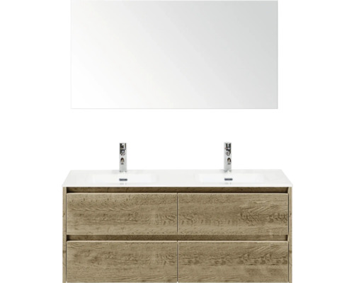 Sestava koupelnového nábytku s umyvadlem, umyvadlem a zrcadlem