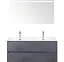 Sestava koupelnového nábytku s umyvadlovou skříňkou, umyvadlem a zrcadlem