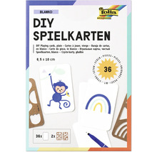 Hrací karty DIY 6,5x10 cm bílé (36 karet a 2 šablony)