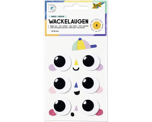 Nalepovací oči "Basic" vel. M O 3cm, samolepicí