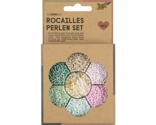 Sada korálků Rocailles - pastelové vícebarevné