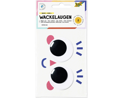 Nalepovací oči "Basic" vel. L O 5cm, samolepicí