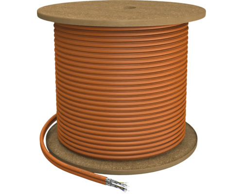 Kabelový buben s oranžovým kabelem