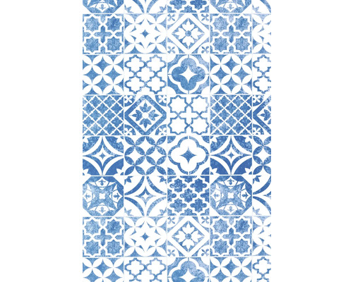 Samolepicí fólie D-C-Fix Zuladi modrobílá 45x200cm Vzor dlaždic s geometrickými a květinovými motivy