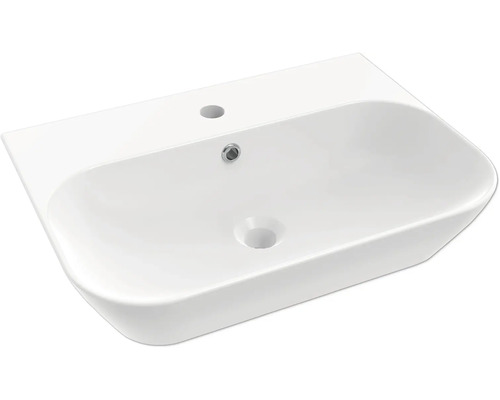 Keramické umyvadlo s otvorem pro baterii a přepadem