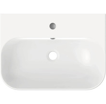 Pohled shora na keramické umyvadlo