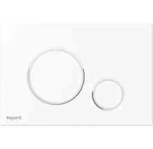 Splachovací deska toalety se dvěma kulatými ovládacími tlačítky