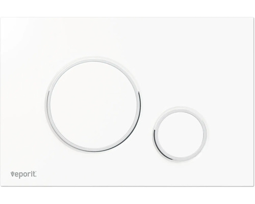 Splachovací deska toalety se dvěma kulatými ovládacími tlačítky